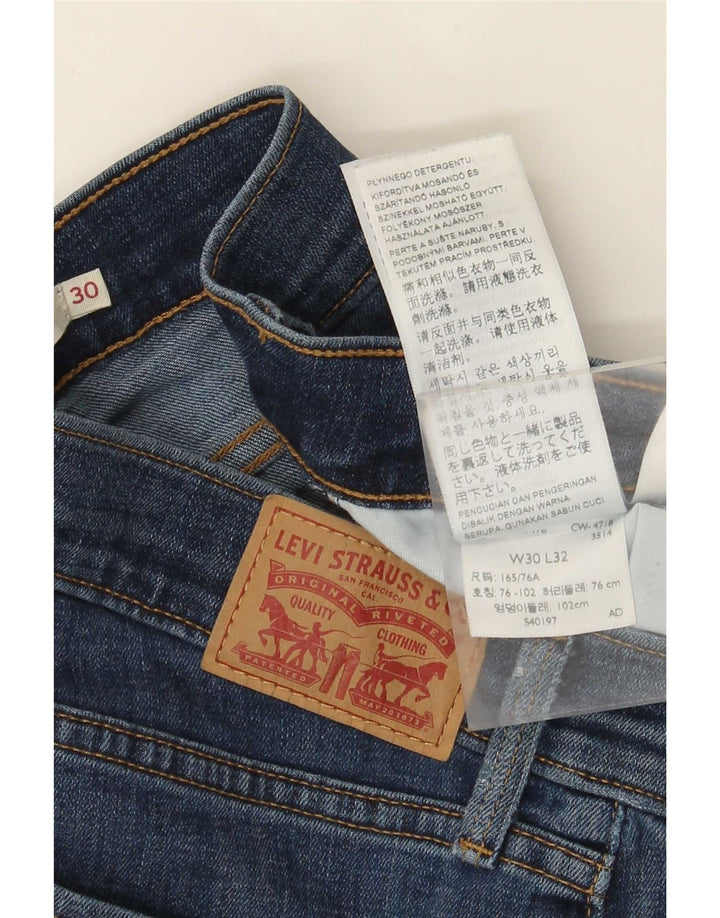 Levi's Dame 314 Shaping Straight Jeans W30 L32 Blå Bomuld