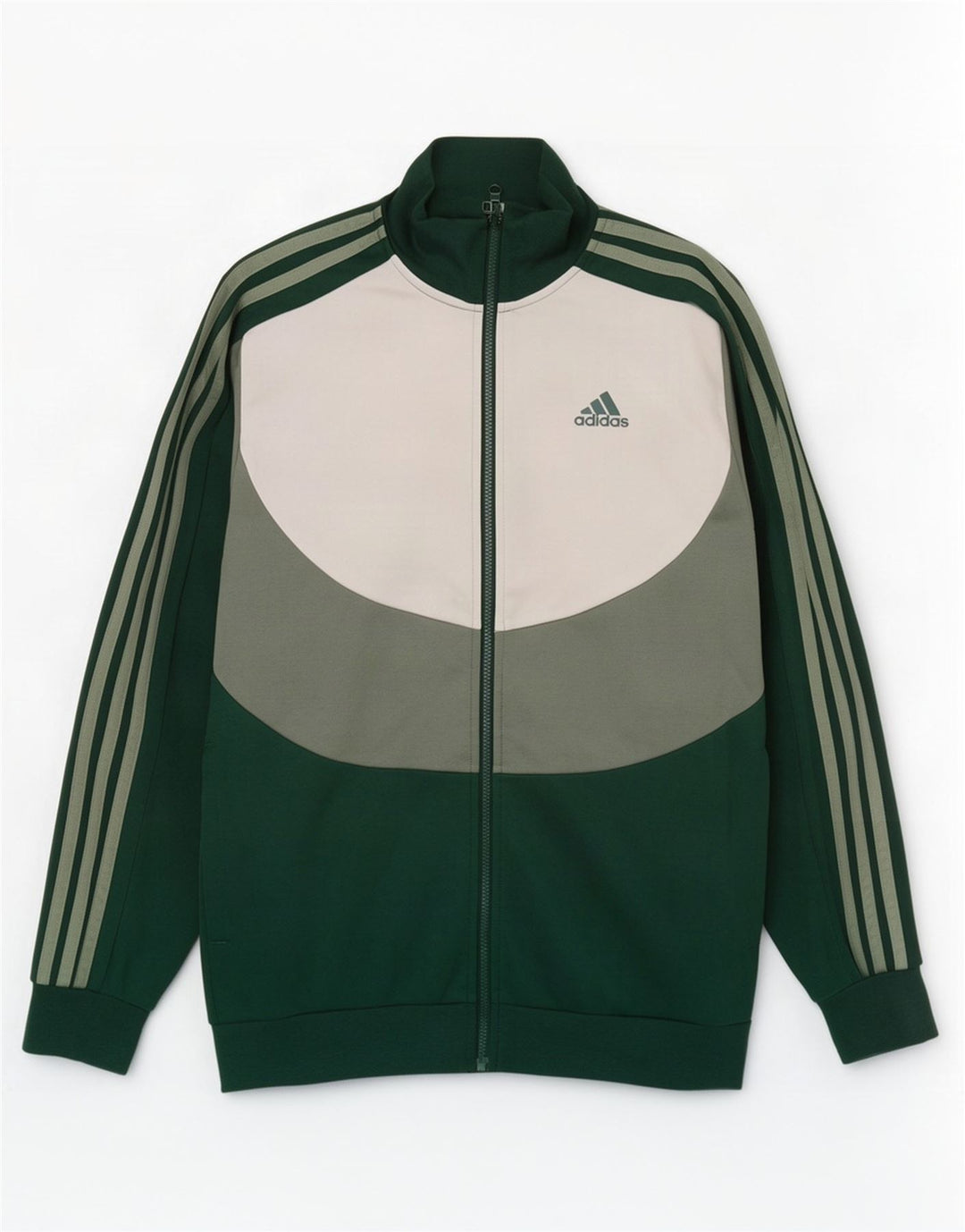 Adidas Træningsdragt til mænd Topjakke Medium Grøn Colourblock Bomuld