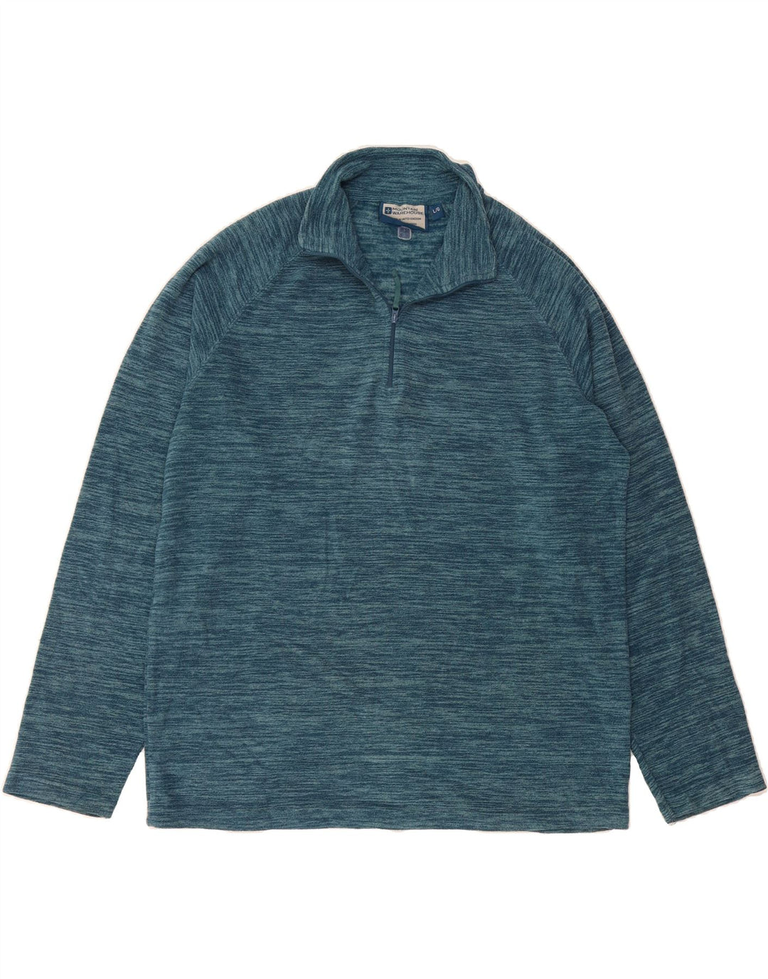 MOUNTAIN WAREHOUSE Mens Zip Neck Fleece Jumper Large Blue Flecked Vintage Mountain Warehouse and Second-Hand Mountain Warehouse from Messina Hembry 