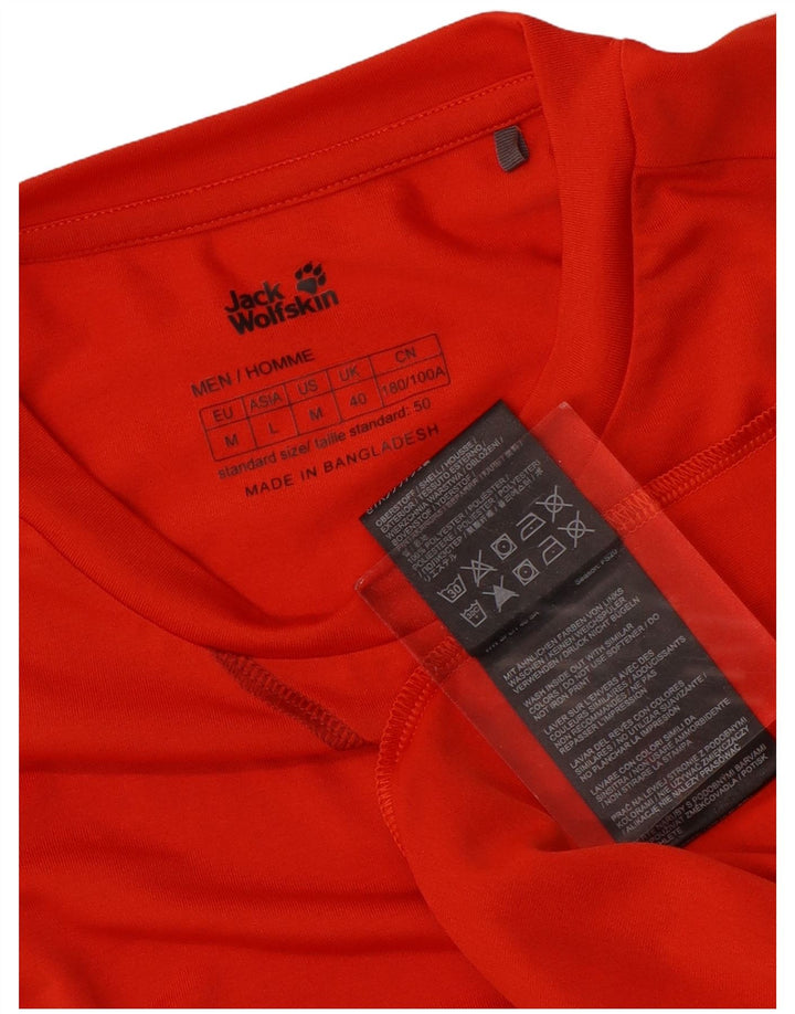 Jack Wolfskin Herre T-Shirt Top UK 40 Medium Orange Polyester