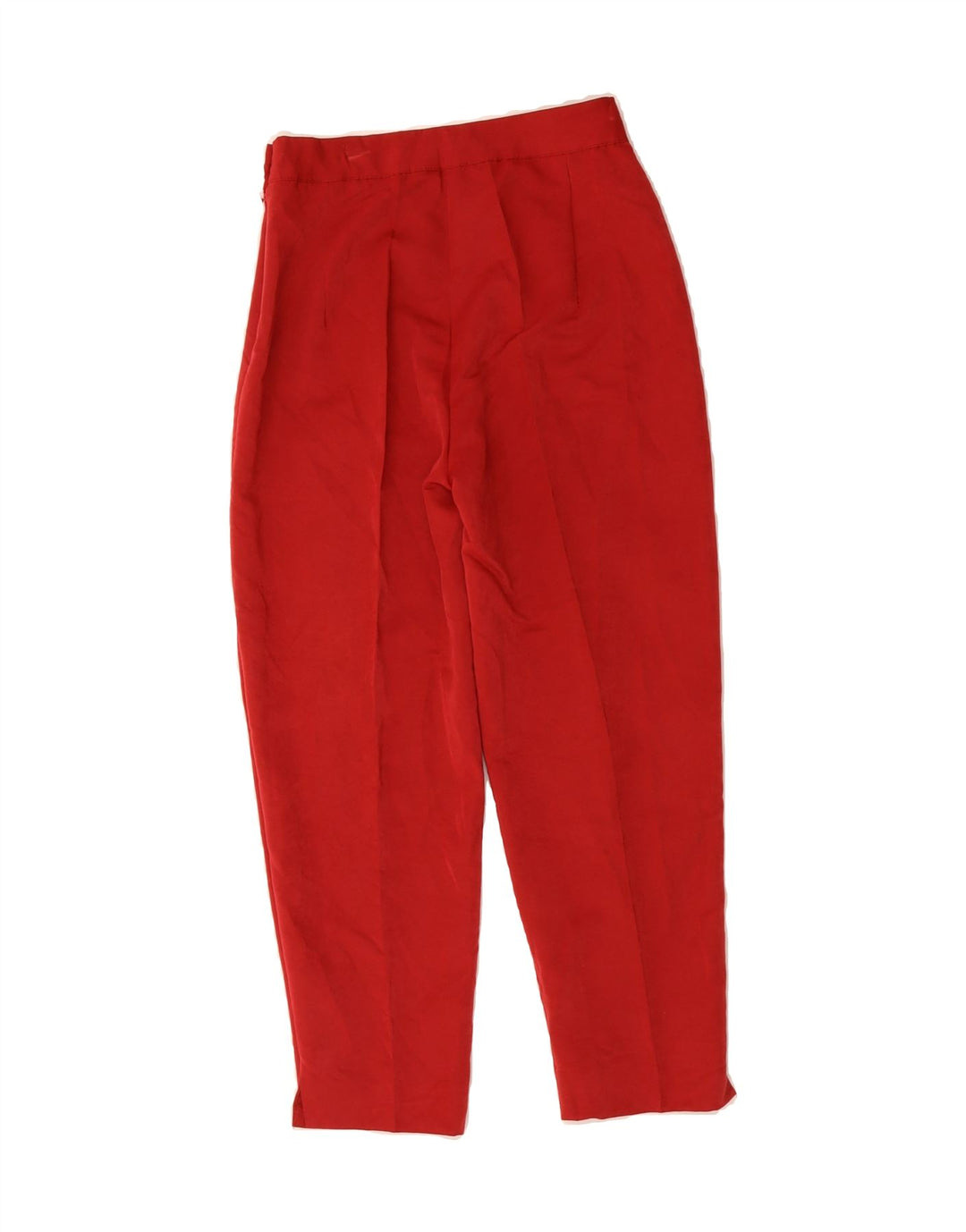 VINTAGE Womens Straight Cropped Trousers W26 L23 Red Vintage Vintage and Second-Hand Vintage from Messina Hembry 