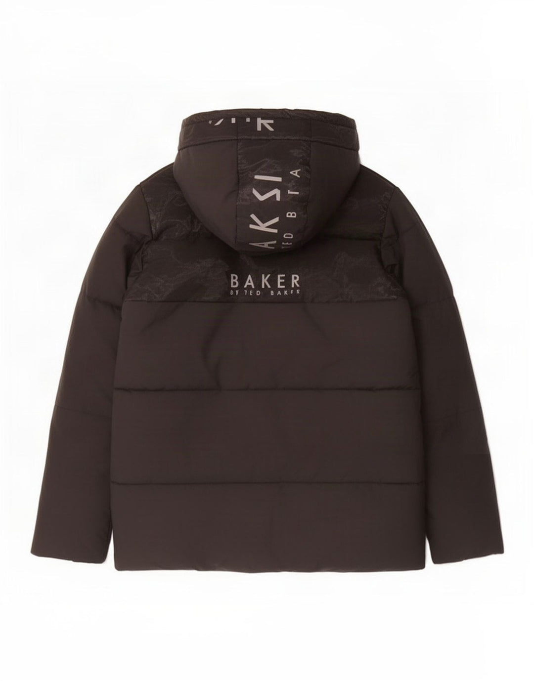 Ted Baker drenge grafisk polstret hættejakke 12-13 år sort polyester