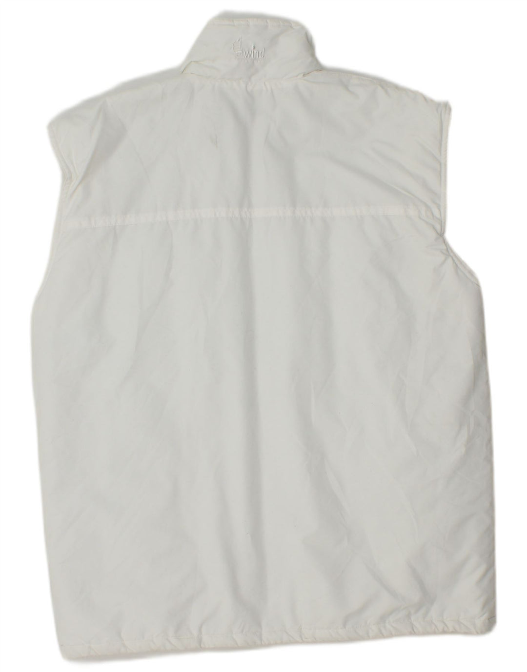 Vintage Polstret Gilet til mænd UK 36 Small White Polyester