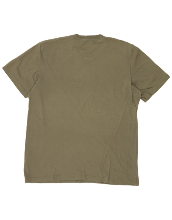 Adidas Grafisk T-shirt top til mænd Stor Khaki Bomuld