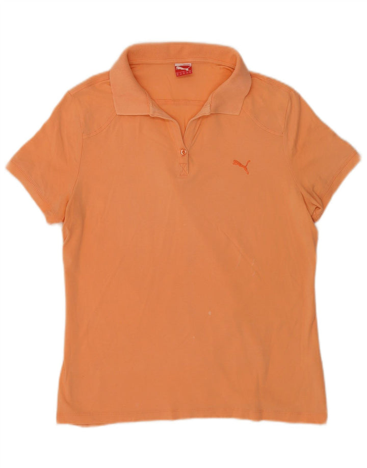 Puma Dame Polo Shirt UK 16 Large Orange