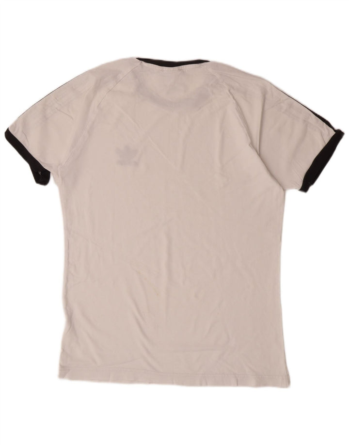 ADIDAS Mens Graphic T-Shirt Top Medium White