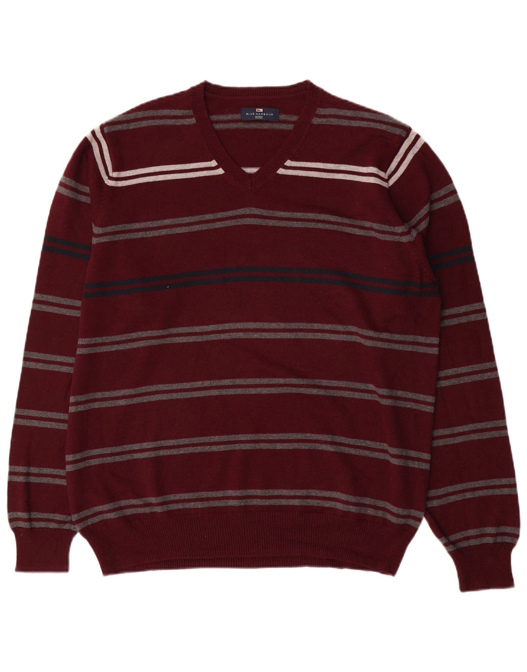Marks & Spencer Herre Blue Harbor V-hals sweater Stor rødbrun