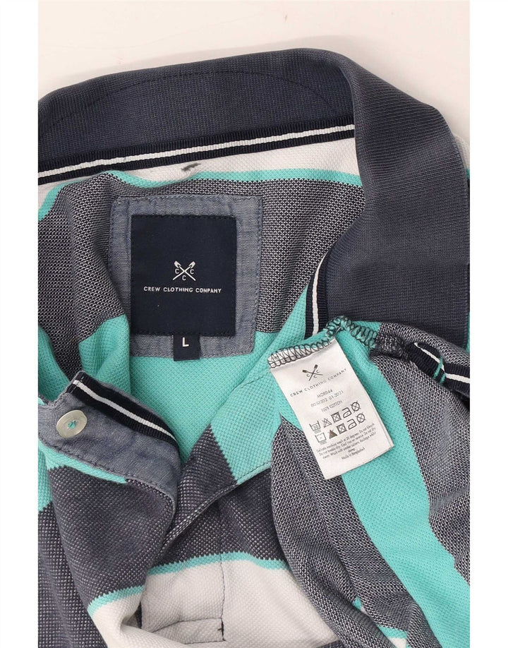 Besætningstøj Herre poloshirt Stor flerfarvet stribet bomuld