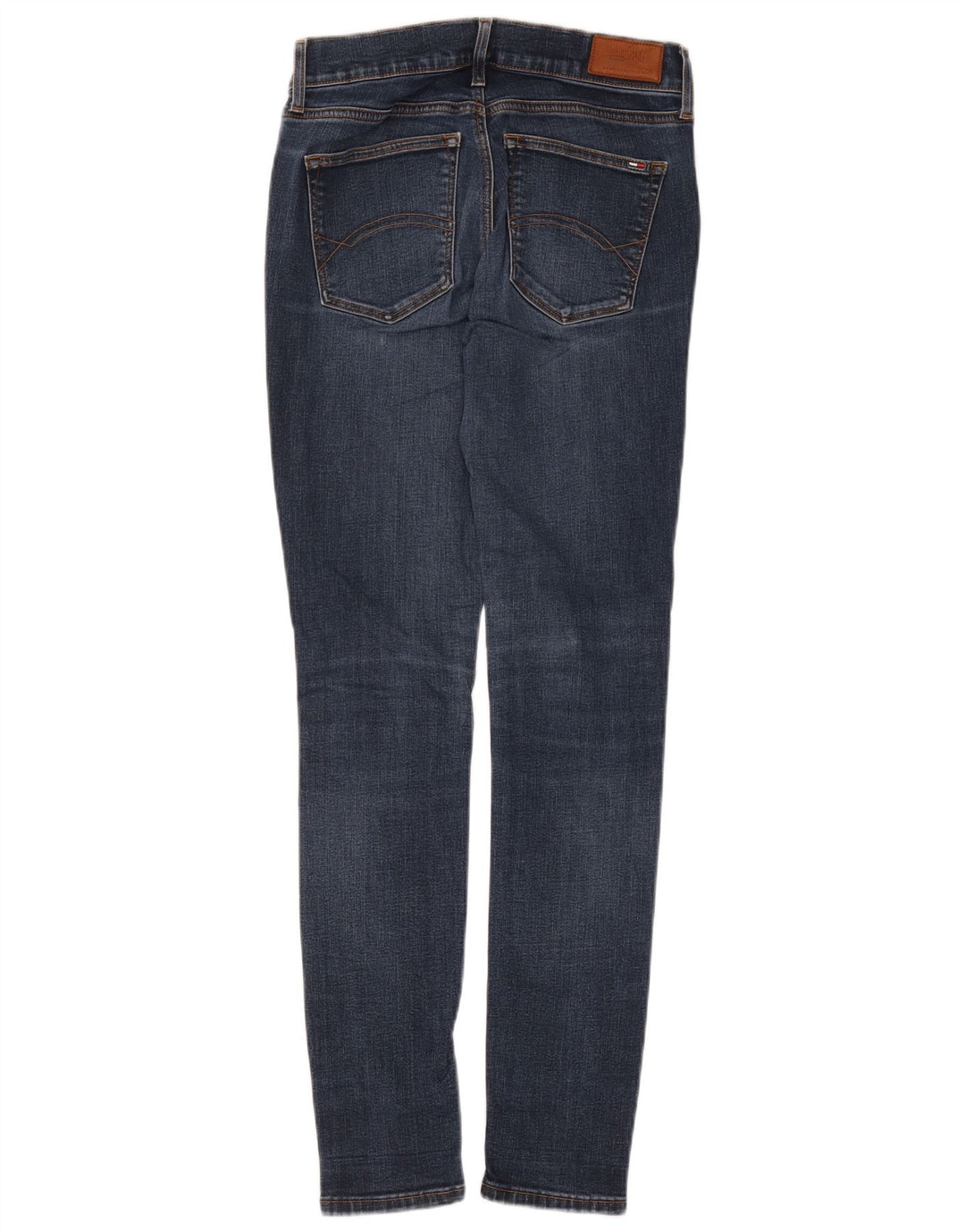 TOMMY HILFIGER Dame Mid Rise Skinny Jeans W29 L32 Blå Bomuld