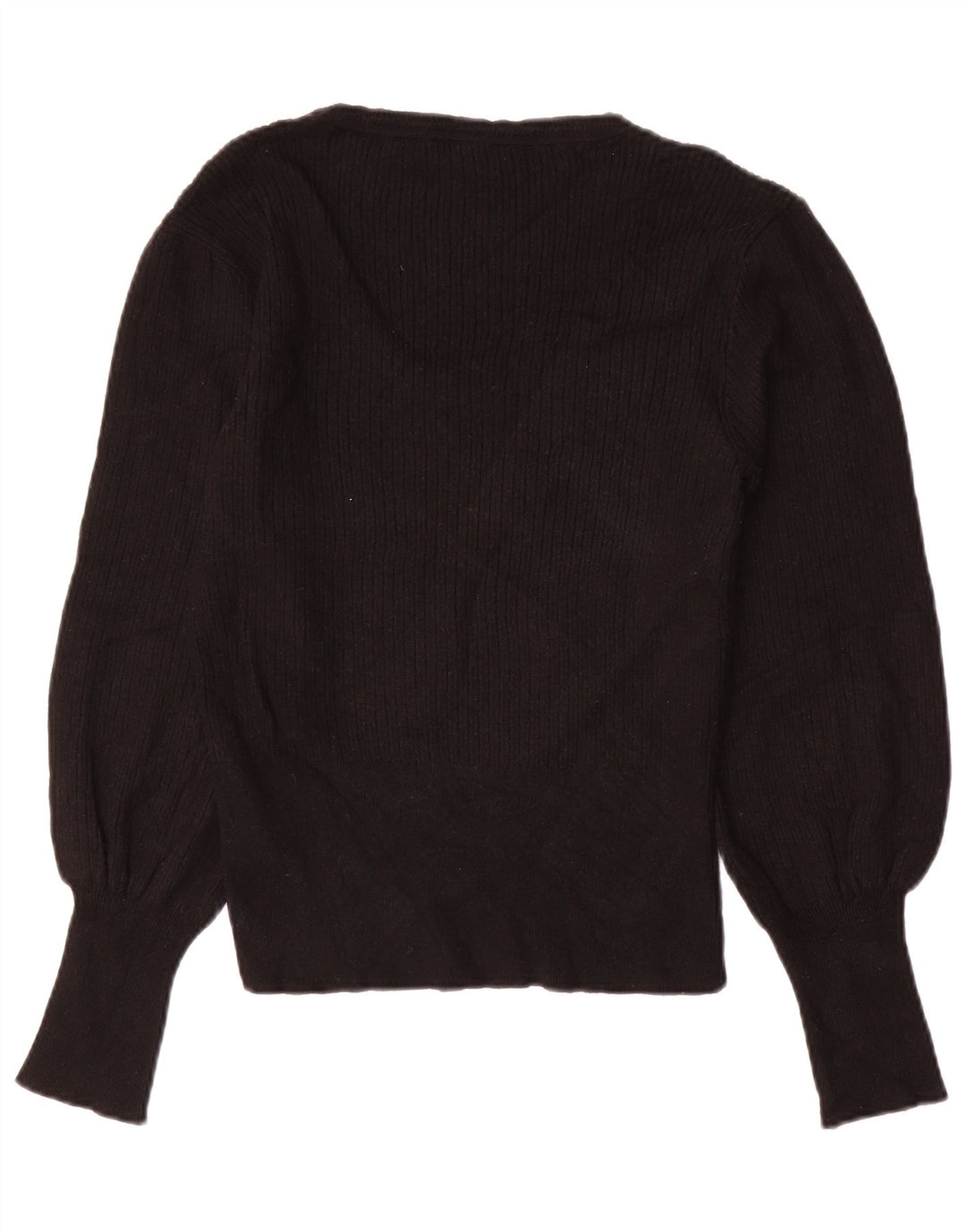 Marks & Spencer Dame Boat Neck Jumper Sweater UK 12 Medium Black Viscose
