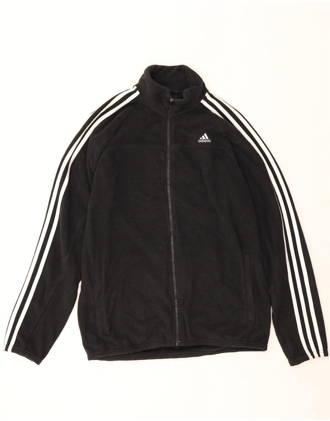 Adidas Herre Fleecejakke UK 40 Stor Sort Polyester