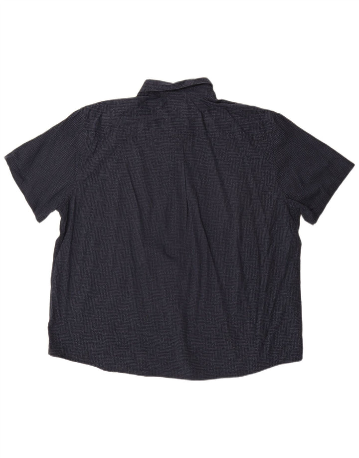 Eddie Bauer Kortærmet Herreskjorte 2XL Navy Blue Spotted