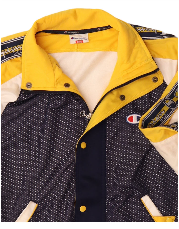 Champion Herre Loose Fit træningsdragt Topjakke Small Navy Blue Colourblock