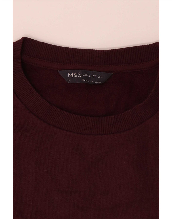 Marks & Spencer Herre sweatshirt Jumper Medium Bourgogne bomuld