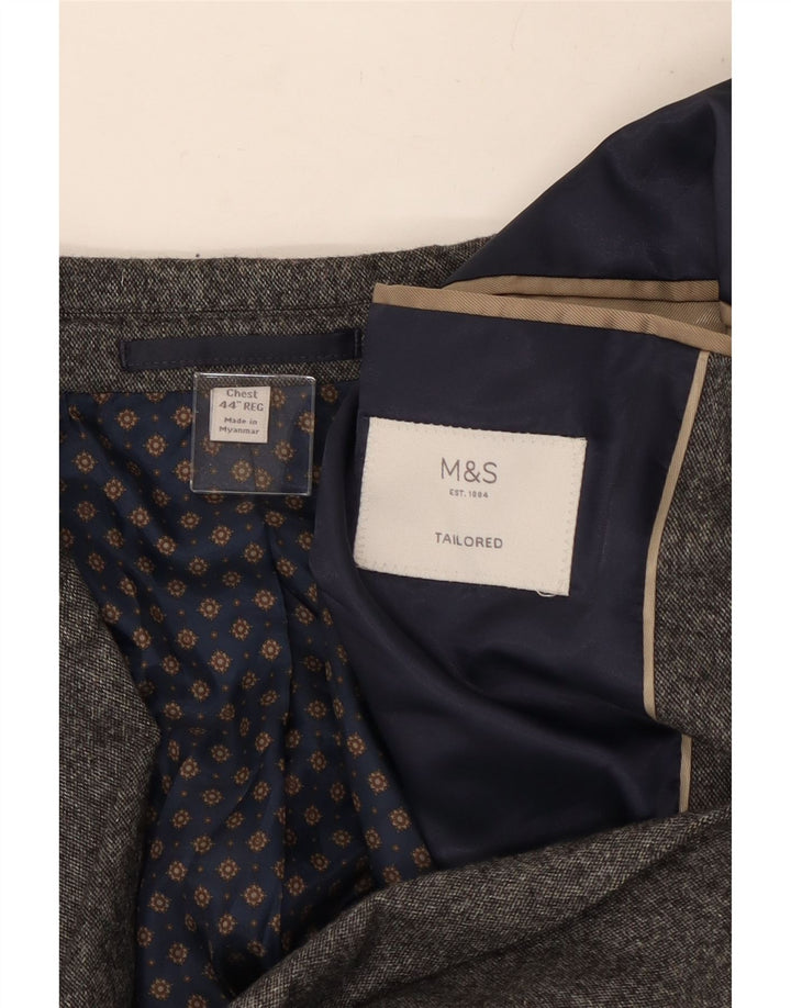 Marks & Spencer Herre 2-knaps blazerjakke UK 44 2XL Grå uld