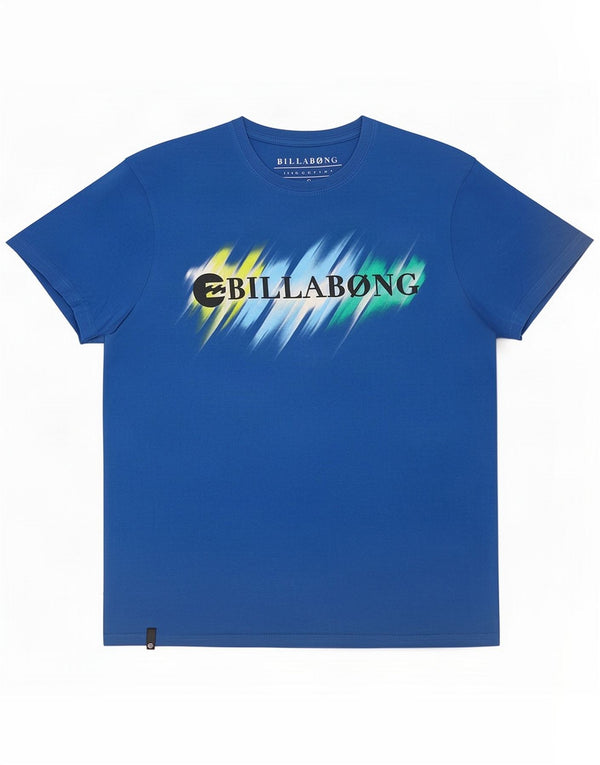 Billabong Herre Slim Fit Grafisk T-shirt Top Small Blue Cotton
