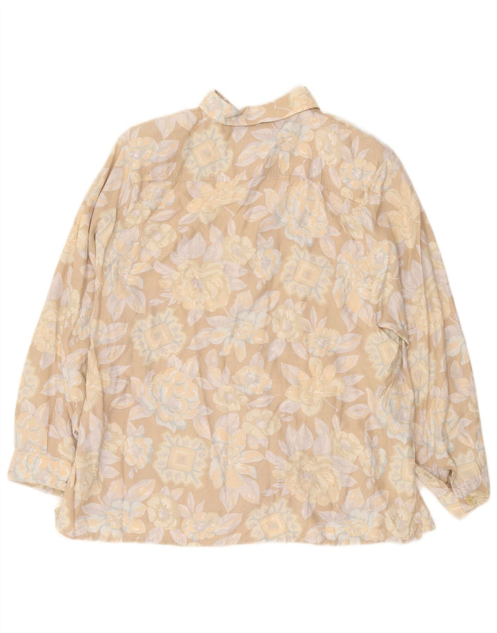 Colombus Dameskjorte UK 14 Large Beige Floral