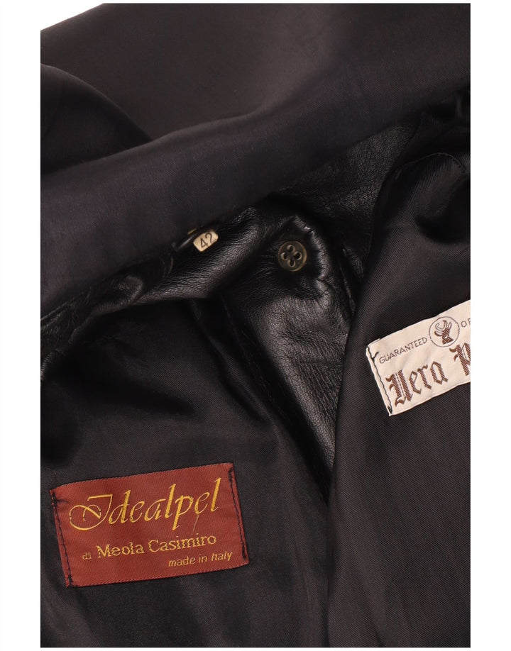 Vintage læderjakke til kvinder IT 42 Medium sort læder