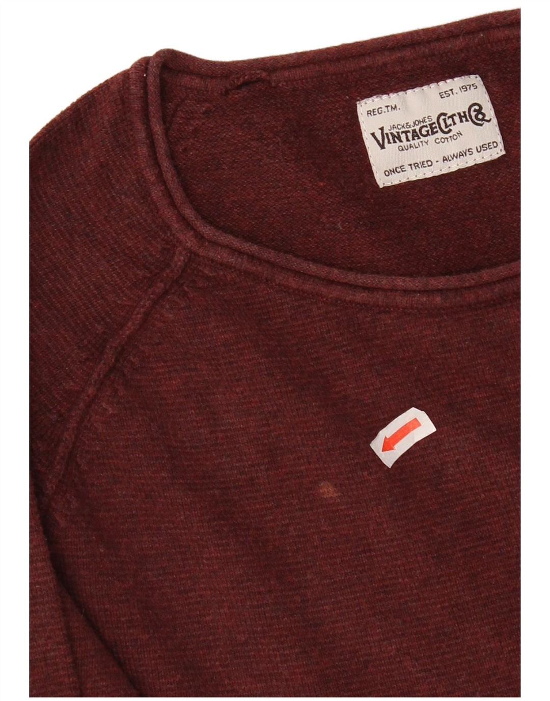 Jack & Jones herre sweater med rund hals, medium Bourgogne bomuld
