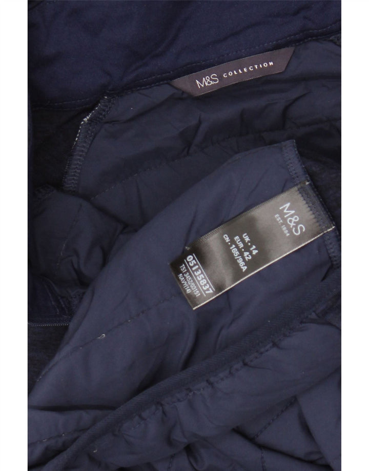 MARKS & SPENCER Træningsdragt med hætte til kvinder, topjakke UK 14 Medium Navy Blue