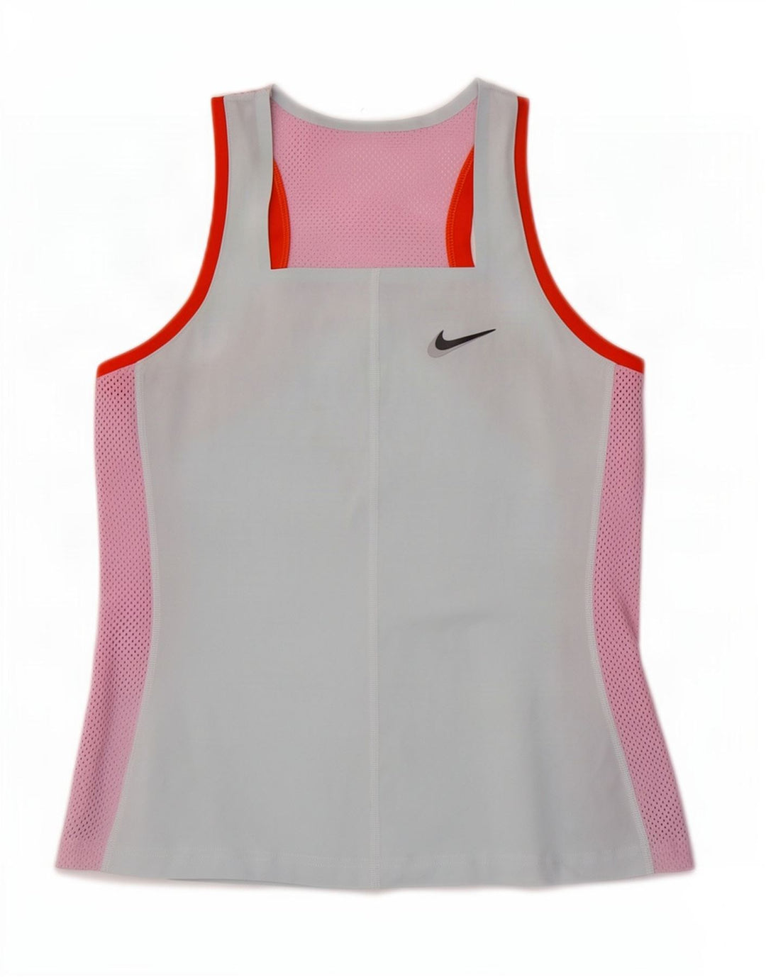 Nike Dame Dri Fit Slim Vest Top UK 12 Medium Blue Colourblock