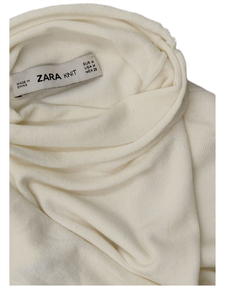 Zara Dame Vest Tank Top UK 12 Medium White