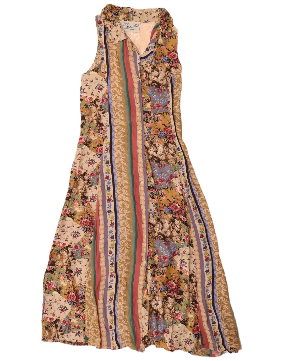 MASTRO MODA skjortekjole til kvinder UK 12 Medium Multicolored Floral