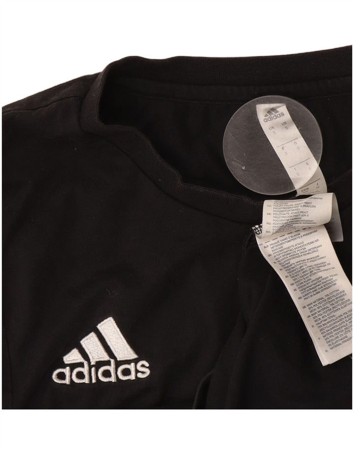 Adidas Herre Climalite T-Shirt Top Lille Sort Bomuld