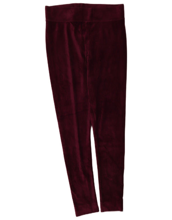 Marks & Spencer Womens Velvet Leggings UK 14 Large Bourgogne Bomuld