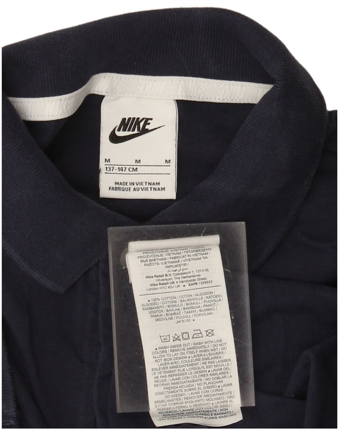Nike drenge poloshirt 10-11 år Medium marineblå bomuld