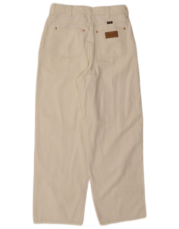 Wrangler Womens Barrel High Waist Pegged Cropped Jeans W29 L29 Off White