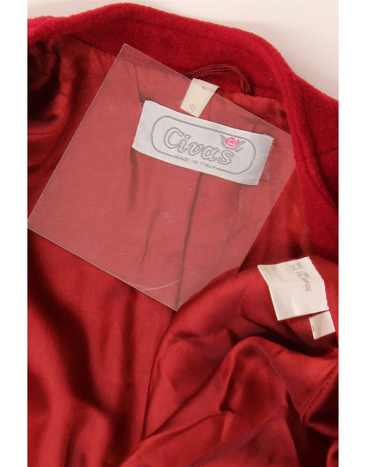 Civas Womens Open Cape Coat UK 10 Lille Rød Uld