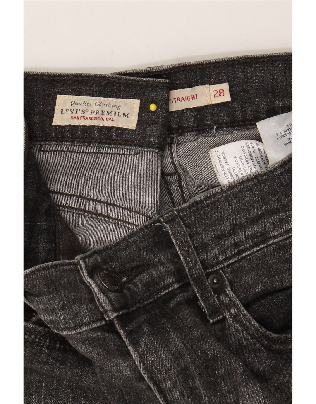 LEVI'S Womens 724 Straight Jeans W28 L32 Grey Cotton Vintage Levi's and Second-Hand Levi's from Messina Hembry 