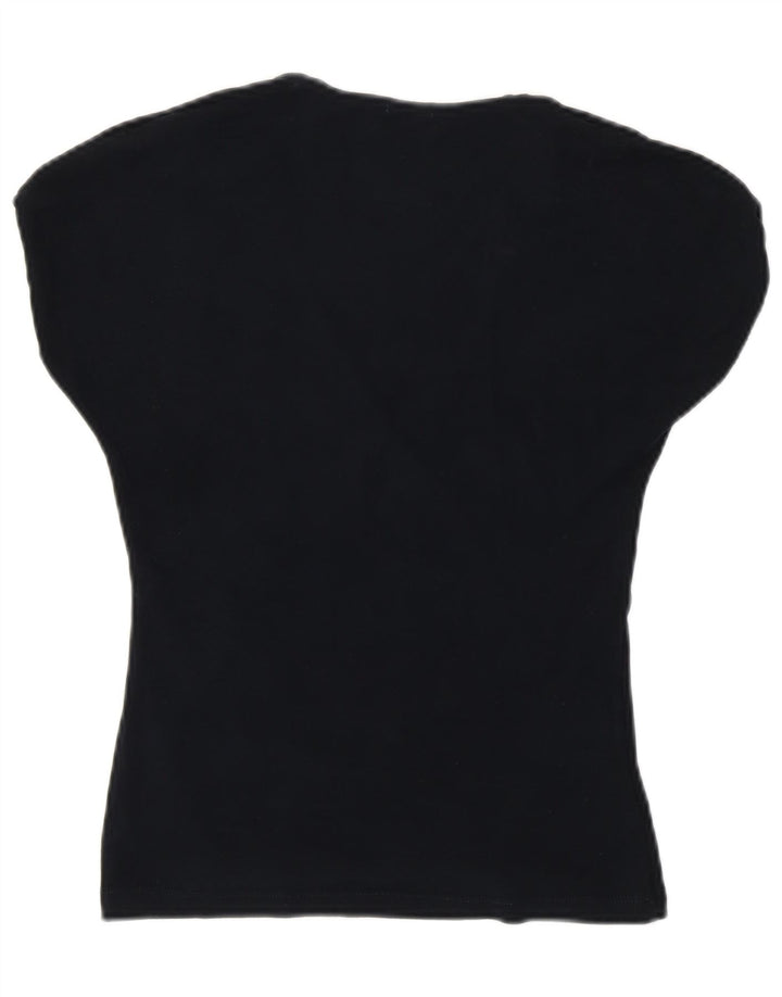 UNITED COLOURS OF BENETTON Dame bluse Top UK 8 Small Navy Blue Classic