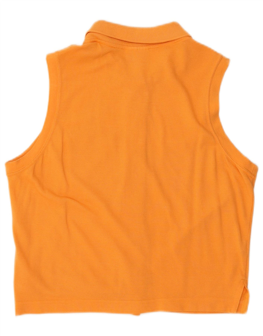Lacoste ærmeløs skjortebluse til kvinder Størrelse 40 Medium Orange Bomuld