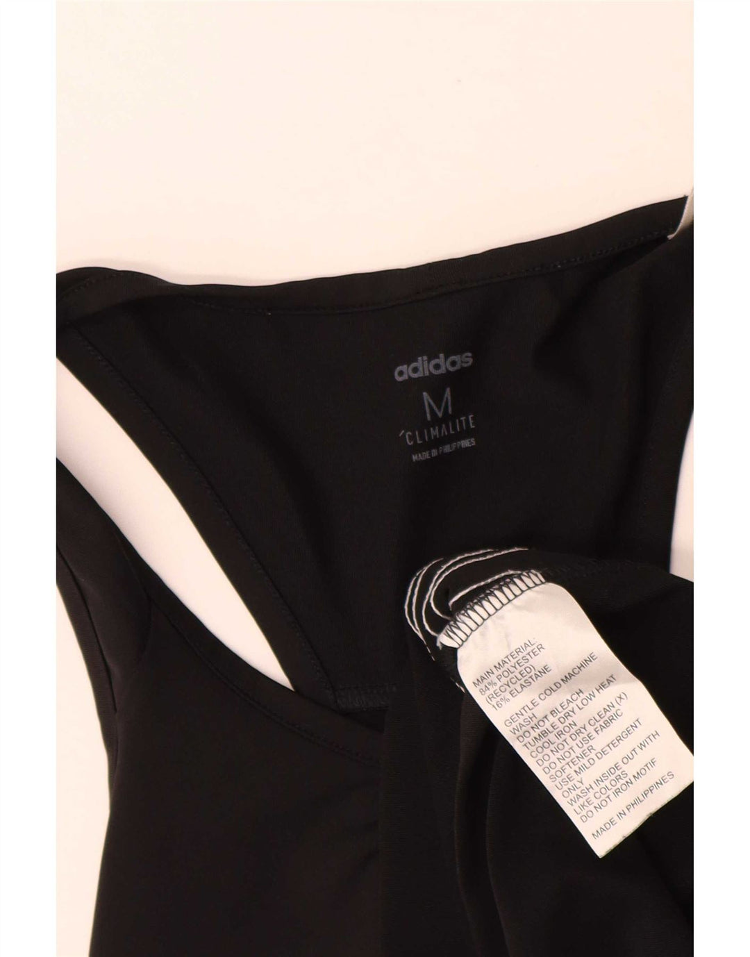 Adidas Dame Climalite Vest Top UK 14 Medium Sort Polyester