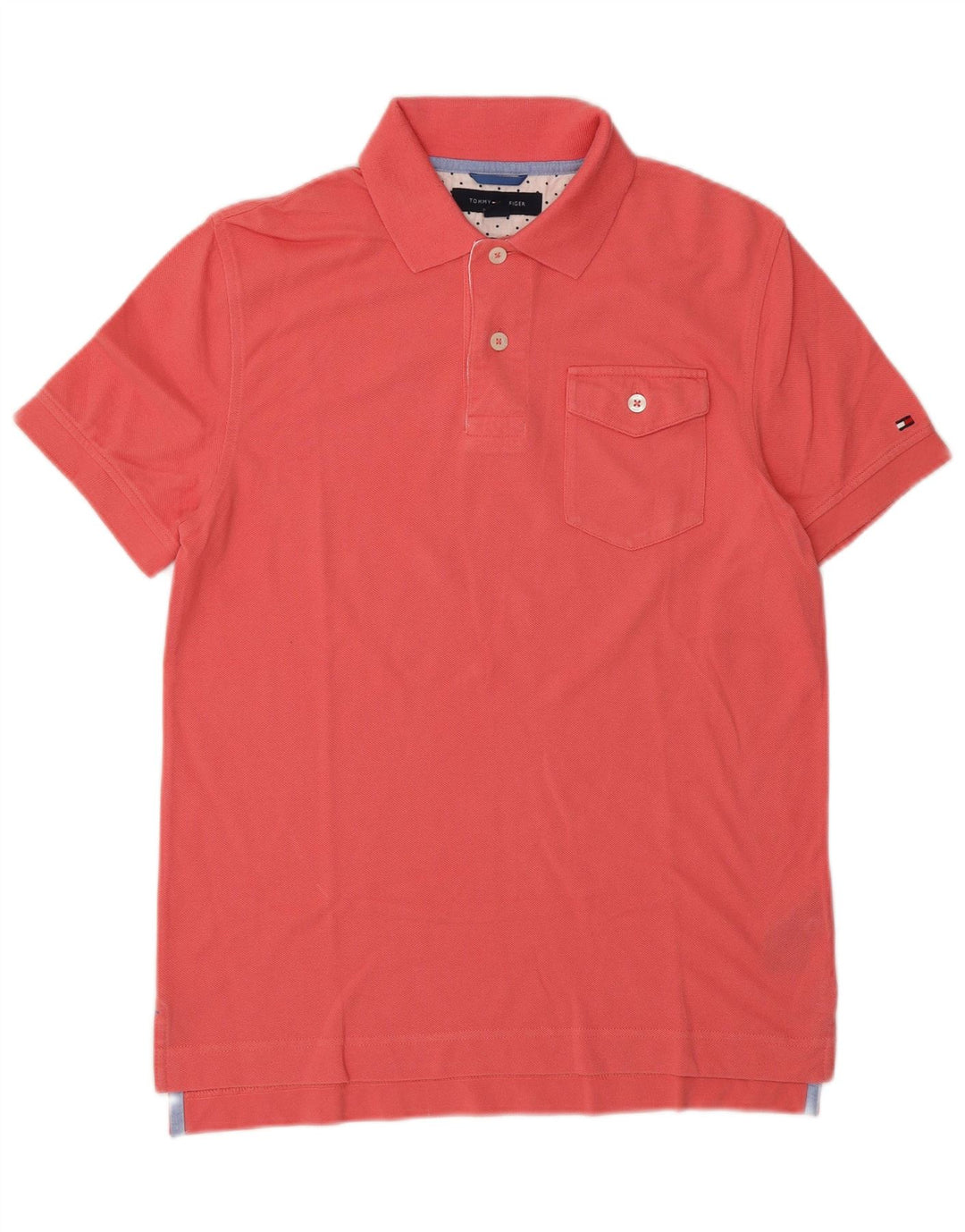 Tommy Hilfiger Herre Polo Shirt Lille Rød Bomuld