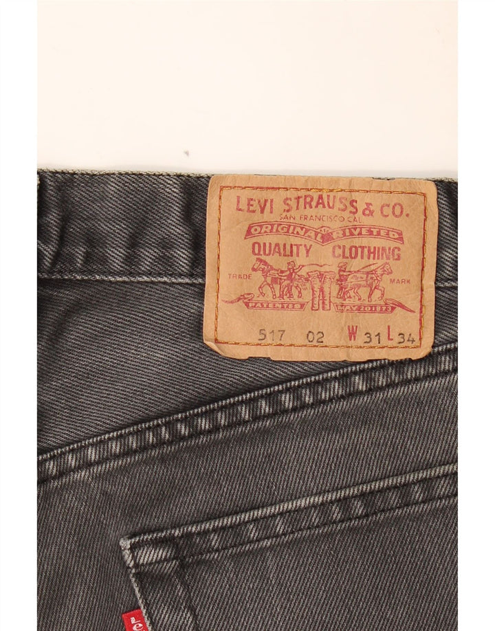 LEVI'S Womens 517 Denim Distressed Hot Pants W31 Medium  Grey Cotton