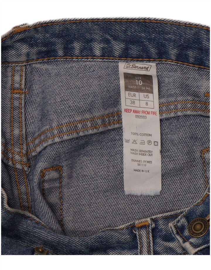 ST. BERNARD Lige højtaljede jeans til kvinder UK 10 Small W26 L30 Blue