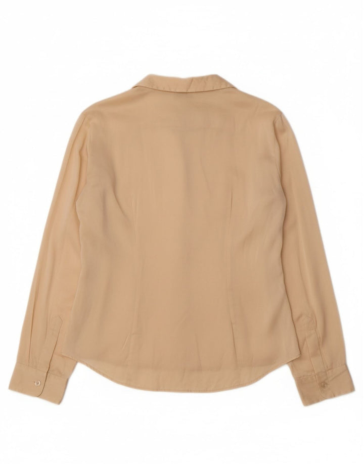 CALBROS Womens Shirt Blouse IT 46 Large Beige Silk Vintage Calbros and Second-Hand Calbros from Messina Hembry 