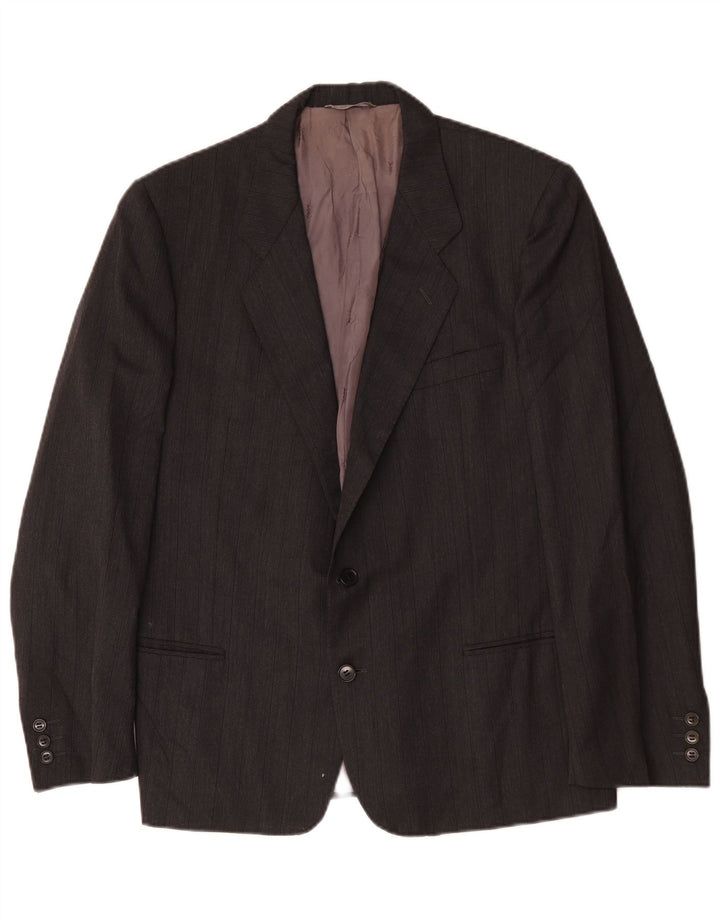 Yves Saint Laurent Herre 2-knaps blazerjakke IT 52 XL Gråstribet