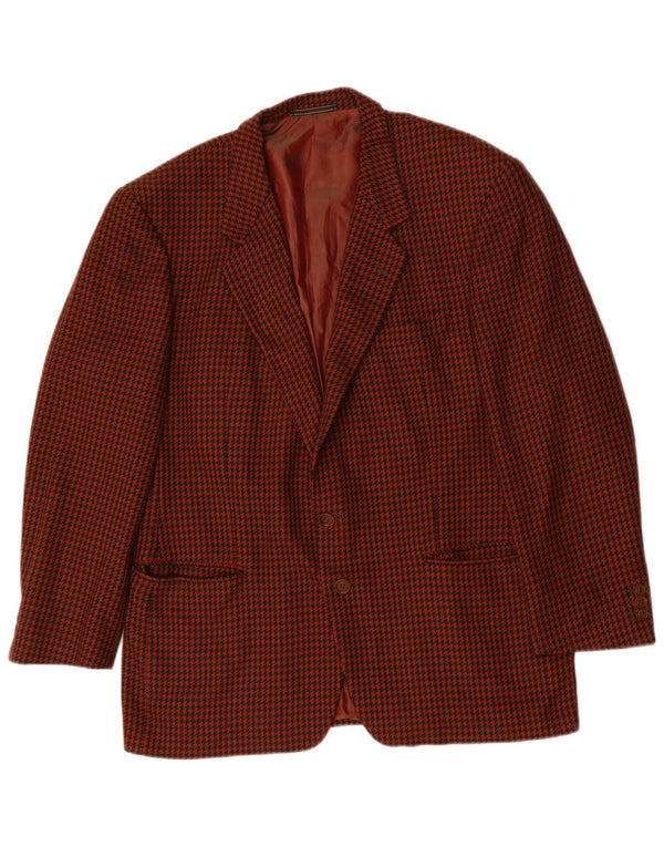 Ermenegildo Zegna Herre 2-knaps blazerjakke UK 42 XL Brown Houndstooth