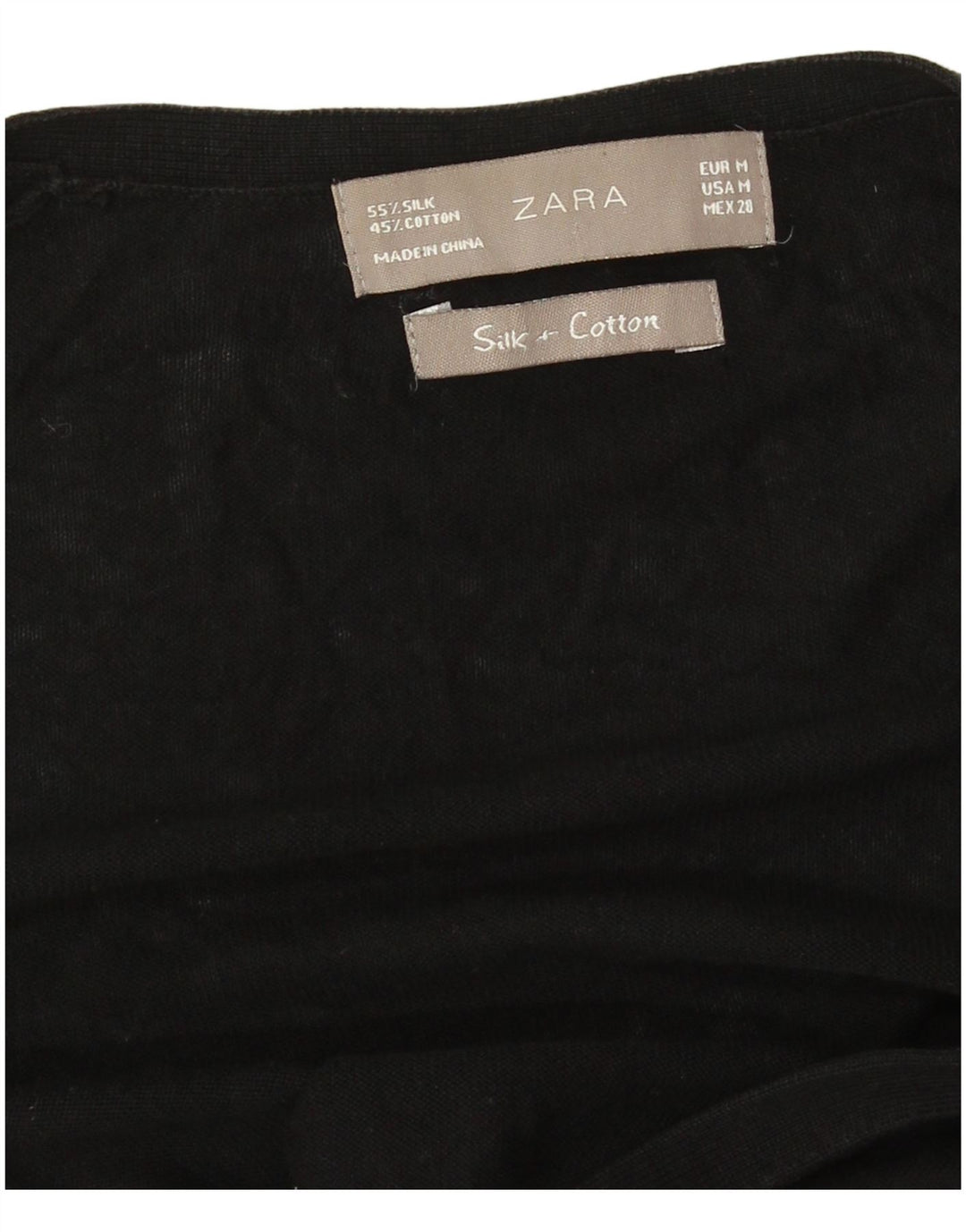 Zara Dame Longline Cardigan Sweater UK 14 Medium Sort Silke