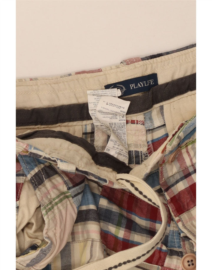 Playlife Herre Cargo Shorts IT 50 Large W36 Flerfarvet ternet bomuld