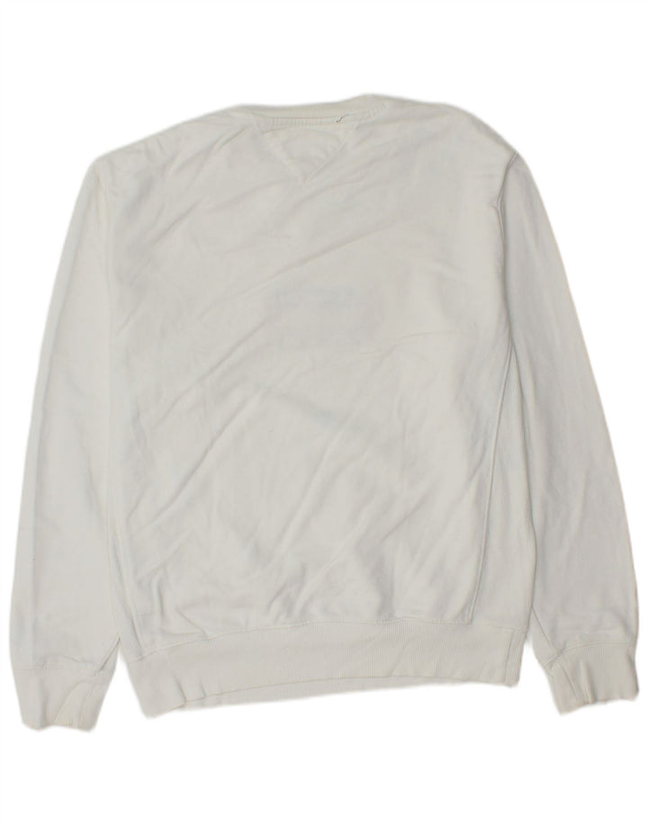 Tommy Hilfiger Herre Grafisk Sweatshirt Jumper Lille Hvid Bomuld
