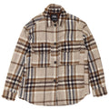 Zara Oversized skovhugger flannelskjorte til kvinder UK 6 XS grå ternet