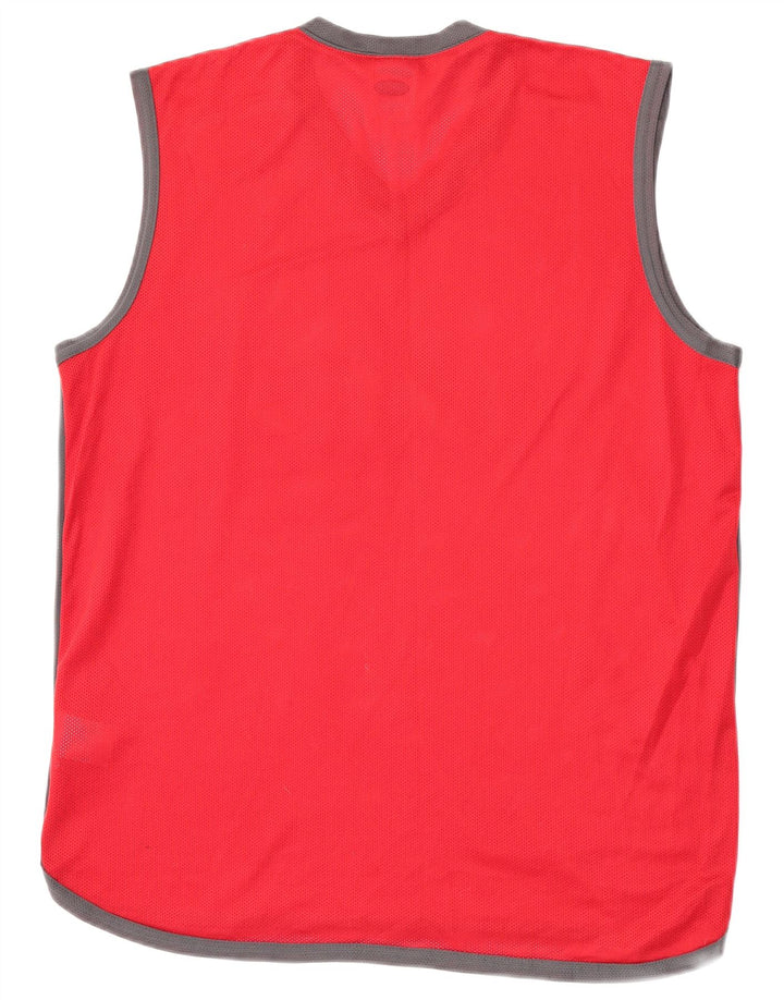 Adidas Herre Grafisk Vest Top Stor Rød Polyester