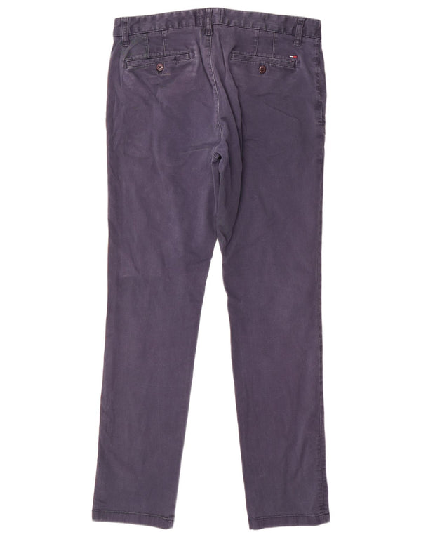 Tommy Hilfiger Herre Slim Chino Bukser W34 L32 Marineblå Bomuld