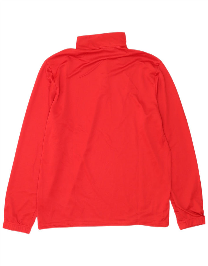 Adidas Herre Aeroready Zip Neck Pullover Træningsdragt Top Stor Rød Polyester