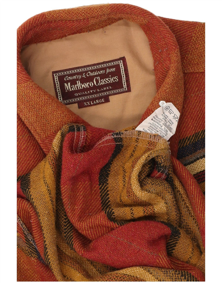 Marlboro Classics Herre Overshirt Shirt 2XL brun ternet akryl